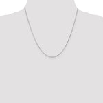 14k White Gold .9mm Curb Pendant Chain
