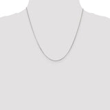 14k White Gold .9mm Curb Pendant Chain