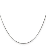14k White Gold .9mm Curb Pendant Chain