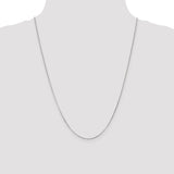 14k White Gold .9mm Curb Pendant Chain