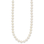 14k 6-7mm Round White Saltwater Akoya Cultured Pearl Necklace