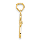 14k Diamond Accented Cross Pendant