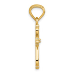 14k Diamond Accented Cross Pendant