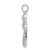 14k White Gold 5/8ct. Diamond Cross Pendant