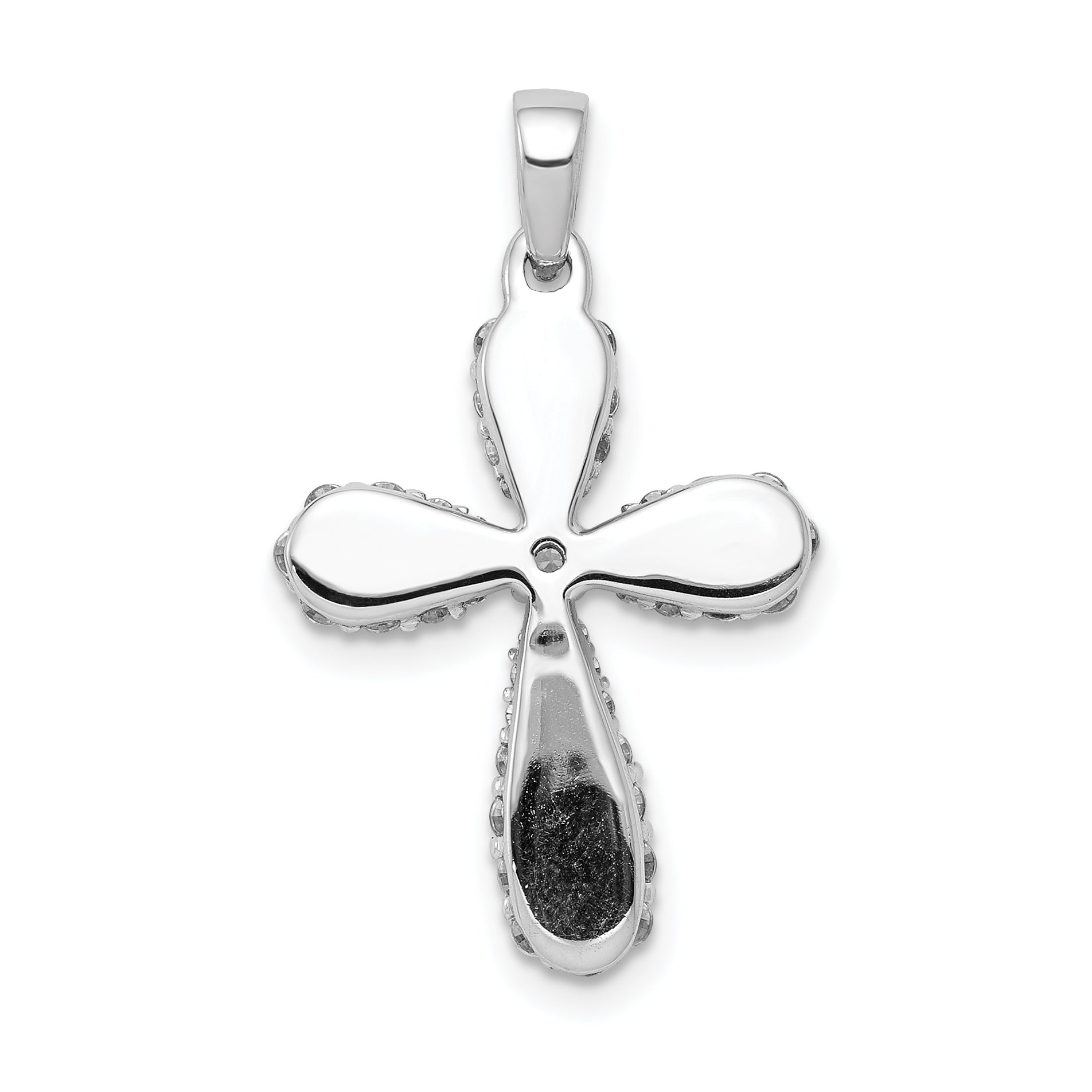 14k White Gold 5/8ct. Diamond Cross Pendant