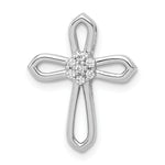 14k White Gold 1/20ct. Diamond Cross Pendant