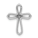 14k White Gold 1/20ct. Diamond Cross Pendant