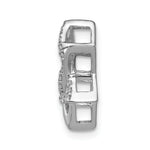 14k White Gold 1/8ct. Diamond Star of David Chain Slide