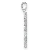14k White Gold Latin Cross Pendant Mounting