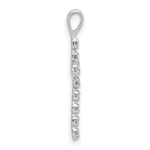 14k White Gold AA 1/8ct. Diamond Latin Cross Pendant