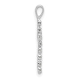 14k White Gold AA 1/8ct. Diamond Latin Cross Pendant