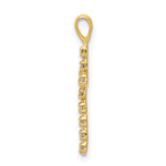 14k AA Diamond Latin Cross Pendant