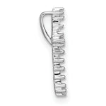 14k White Gold Diamond Cross Pendant Mounting