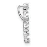 14k White Gold Diamond Cross Pendant Mounting