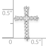 14k White Gold Diamond Cross Pendant Mounting