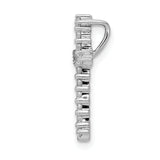 14k White Gold AA Diamond Cross Chain Slide