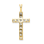 14k AA Diamond Latin Cross Pendant