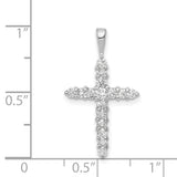 14k White Gold AA 1/2ct. Diamond Cross Pendant
