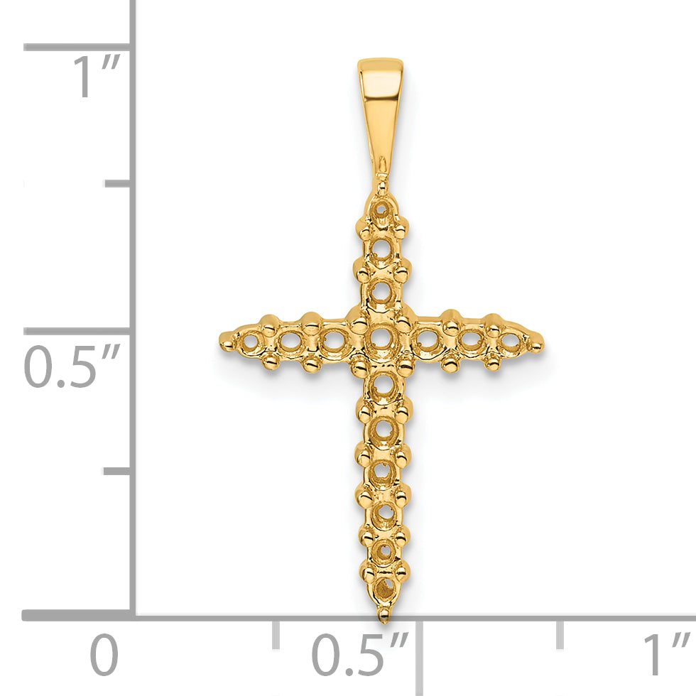 14k Diamond Cross Mounting