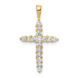 14k AA Diamond Cross Pendant