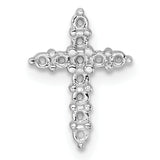 14k White Gold 1/3ct Cross Chain Slide Mounting