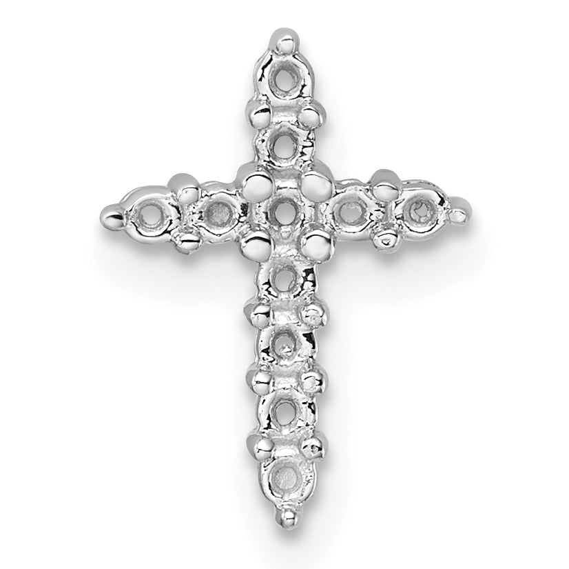 14k White Gold 1/3ct Cross Chain Slide Mounting