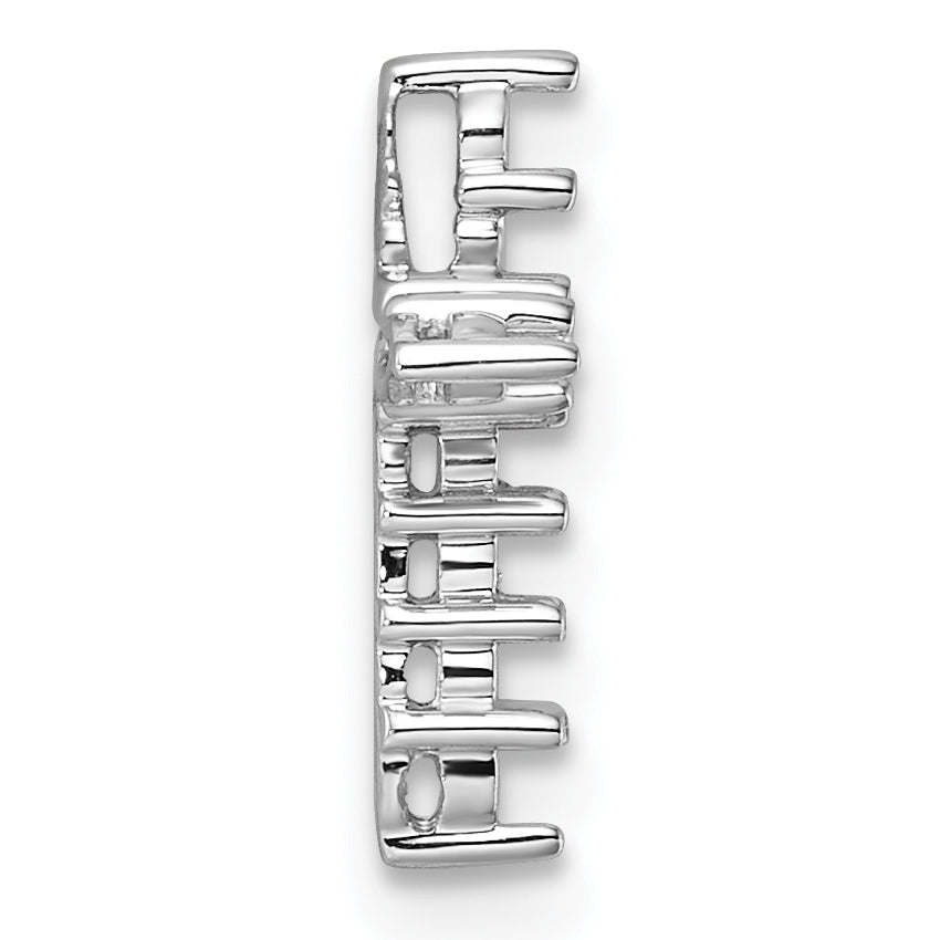 14k White Gold 1/3ct Cross Chain Slide Mounting