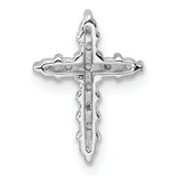 14k White Gold 1/3ct Cross Chain Slide Mounting