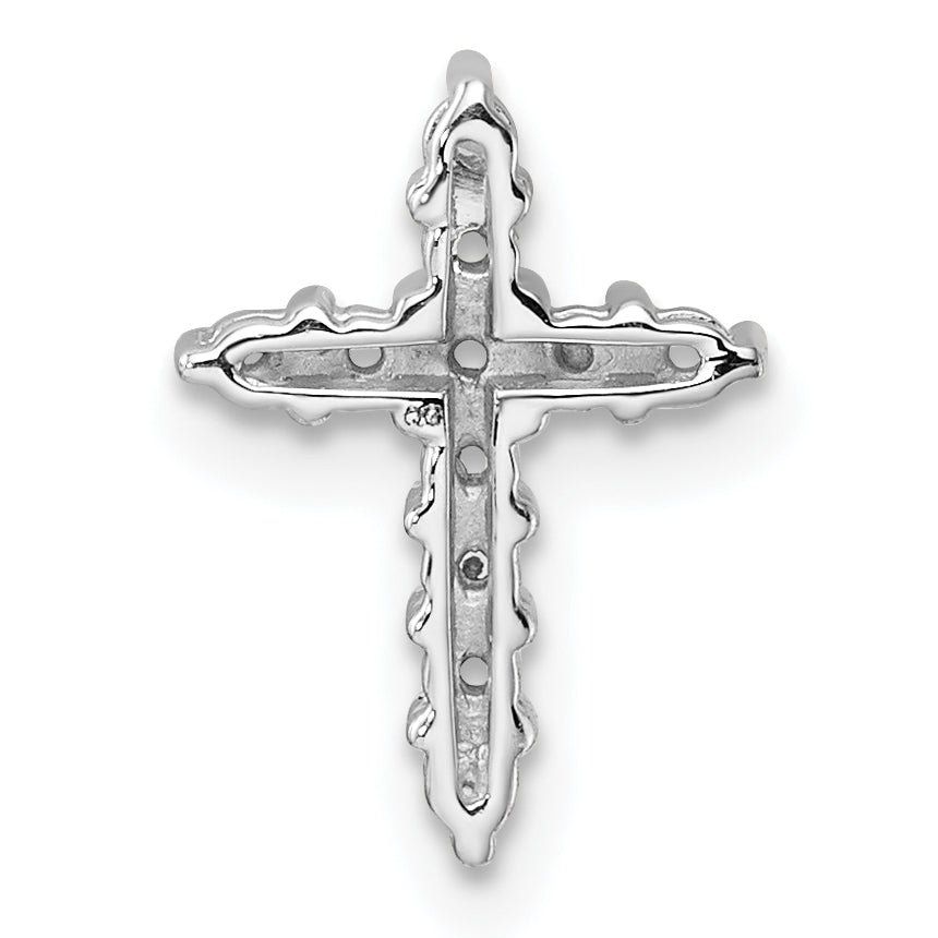 14k White Gold 1/3ct Cross Chain Slide Mounting
