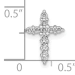 14k White Gold 1/3ct Cross Chain Slide Mounting
