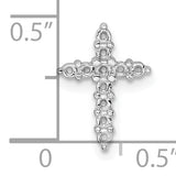 14k White Gold 1/3ct Cross Chain Slide Mounting