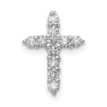 14k White Gold AA 1/3ct. Diamond Cross Pendant