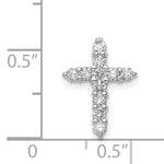 14k White Gold AA 1/3ct. Diamond Cross Pendant