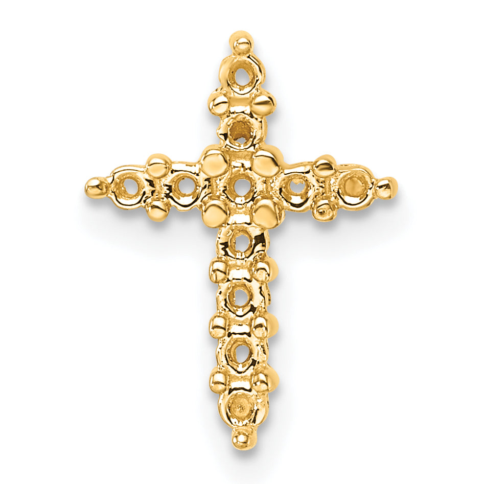 14k 1/3ct Cross Chain Slide Mounting
