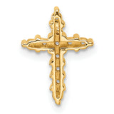 14k 1/3ct Cross Chain Slide Mounting