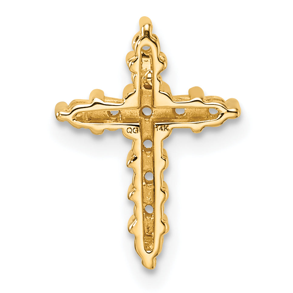 14k 1/3ct Cross Chain Slide Mounting