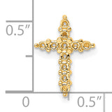 14k 1/3ct Cross Chain Slide Mounting