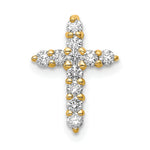 14k AA 1/3ct. Diamond Cross Pendant