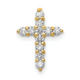 14k AA 1/3ct. Diamond Cross Pendant