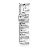 14k White Gold 3/4ct Cross Chain Slide Mounting