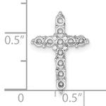 14k White Gold 3/4ct Cross Chain Slide Mounting