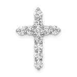 14k White Gold AA 3/4ct. Diamond Cross Chain Slide