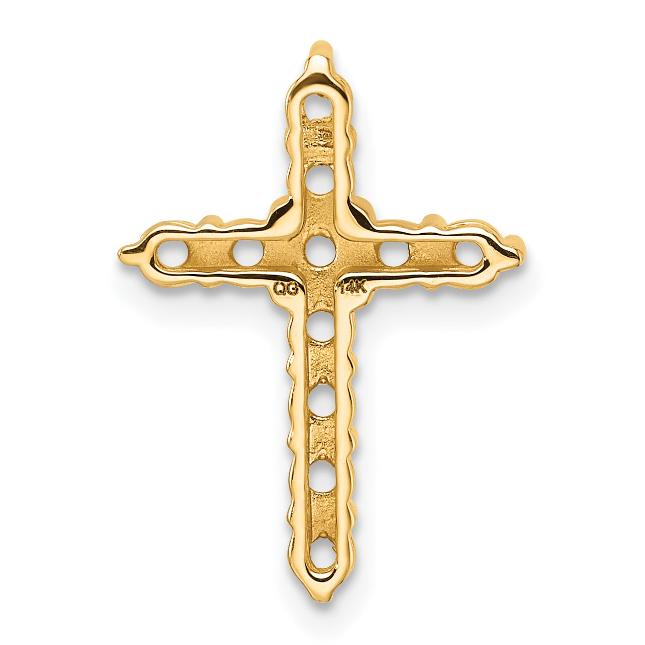 14k 3/4ct Cross Chain Slide Mounting