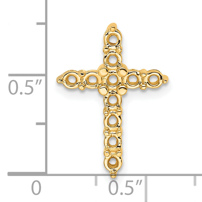 14k 3/4ct Cross Chain Slide Mounting