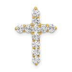 14k AA 3/4ct. Diamond Cross Chain Slide