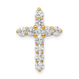14k AA 3/4ct. Diamond Cross Chain Slide