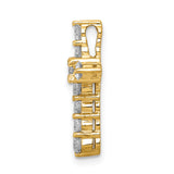 14k AA 3/4ct. Diamond Cross Chain Slide