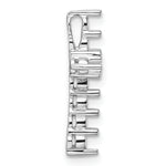 14k White Gold 1ct Cross Chain Slide Mounting