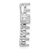 14k White Gold 1ct Cross Chain Slide Mounting