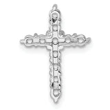 14k White Gold 1ct Cross Chain Slide Mounting